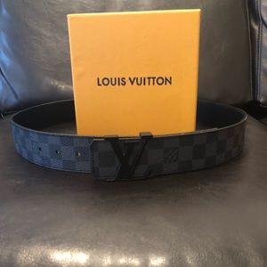 Louis Vuitton Graphite Damier Belt Sz 95cm
